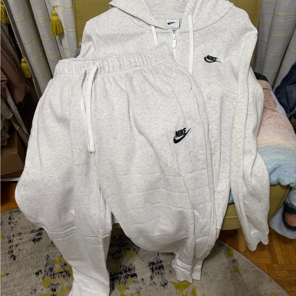 Nike Light Gray Tracksuit Set